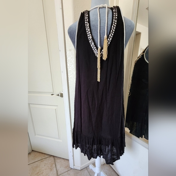 Free people crazy for love beaded tassel v-neck dress - Picture 6 of 10